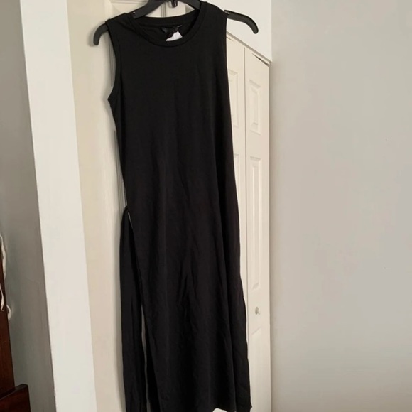 Banana Republic Black Double Split Hem Dress - Picture 8 of 8